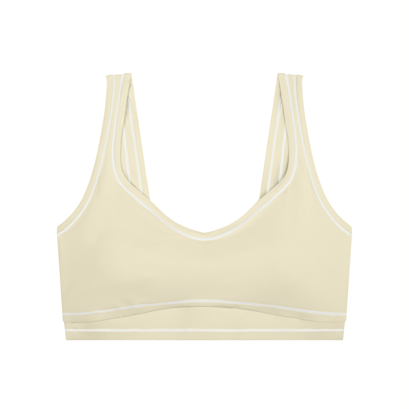 Topstitched Sports Bra with Built-In Padding | Women's Supportive Workout Bra