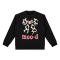 Moo-d Cow Print Bow Unisex Heavyweight Crewneck Sweatshirt