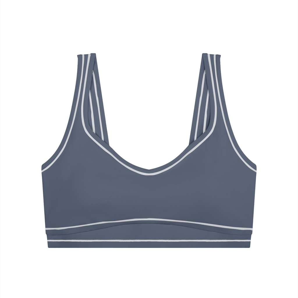 Topstitched Sports Bra with Built-In Padding | Women's Supportive Workout Bra