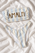 Amalfi Bandeau Bikini Set – Striped Italian Summer Swimsuit