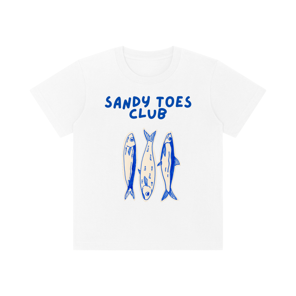 Sandy Toes Club Kids Tee | Soft 100% Cotton Graphic T-Shirt