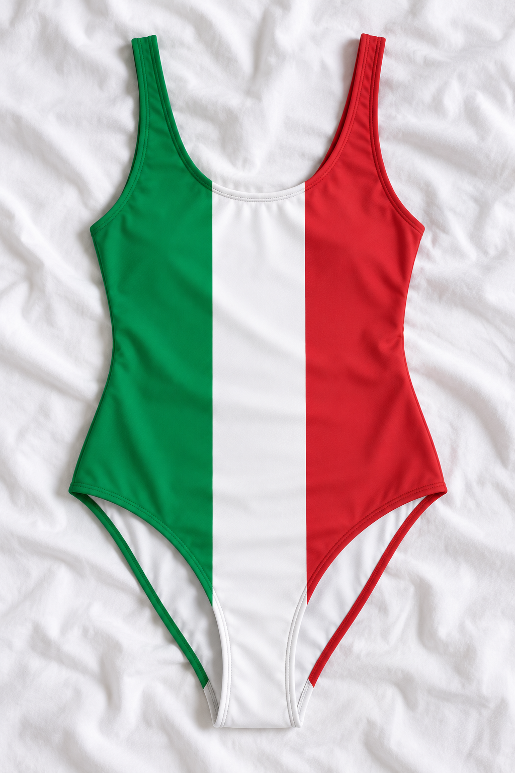 Italy Flag One-Piece Swimsuit – Women’s Italian Flag Swimwear