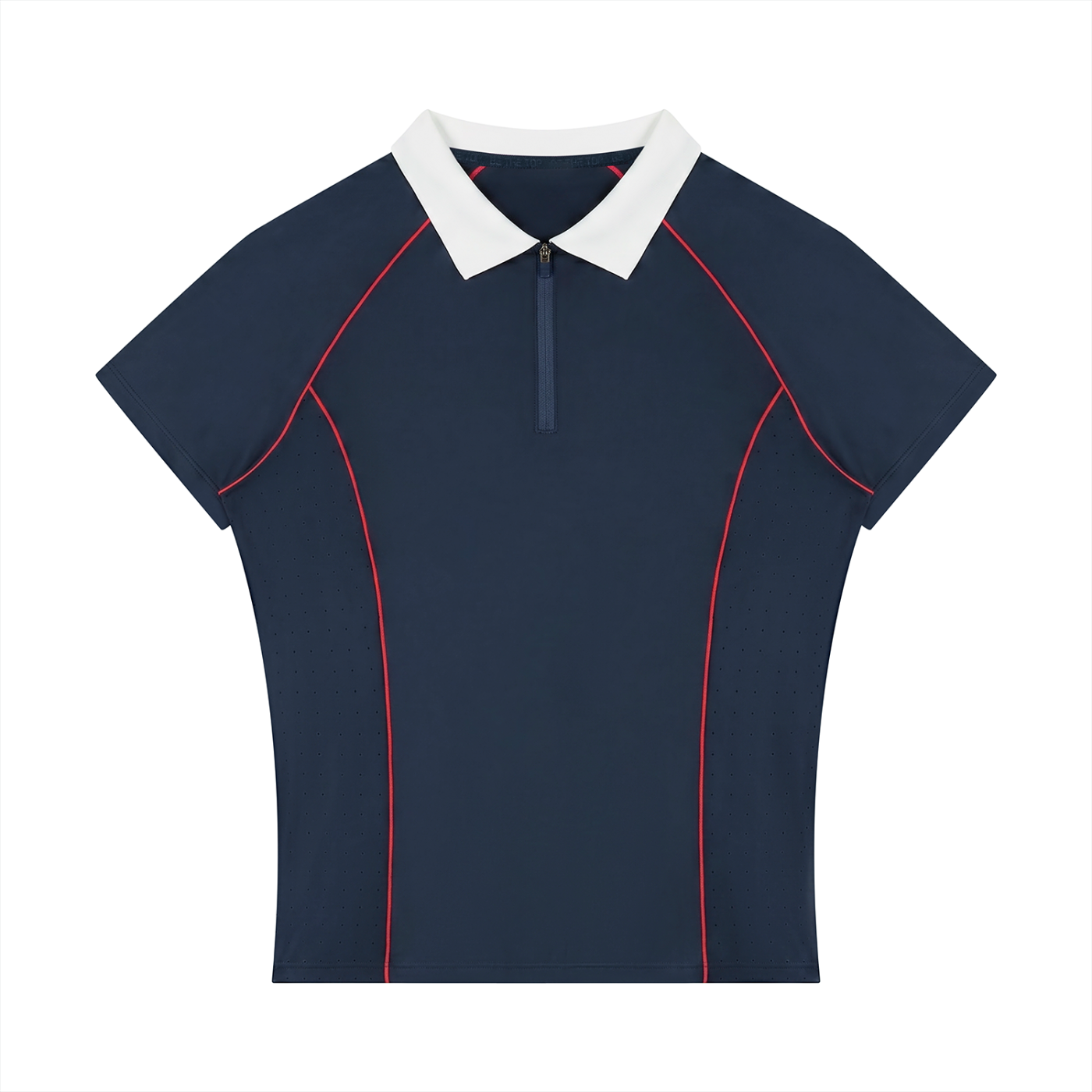 Women's Slim Fit Quarter-Zip Polo Shirt | Athletic Performance Golf Top