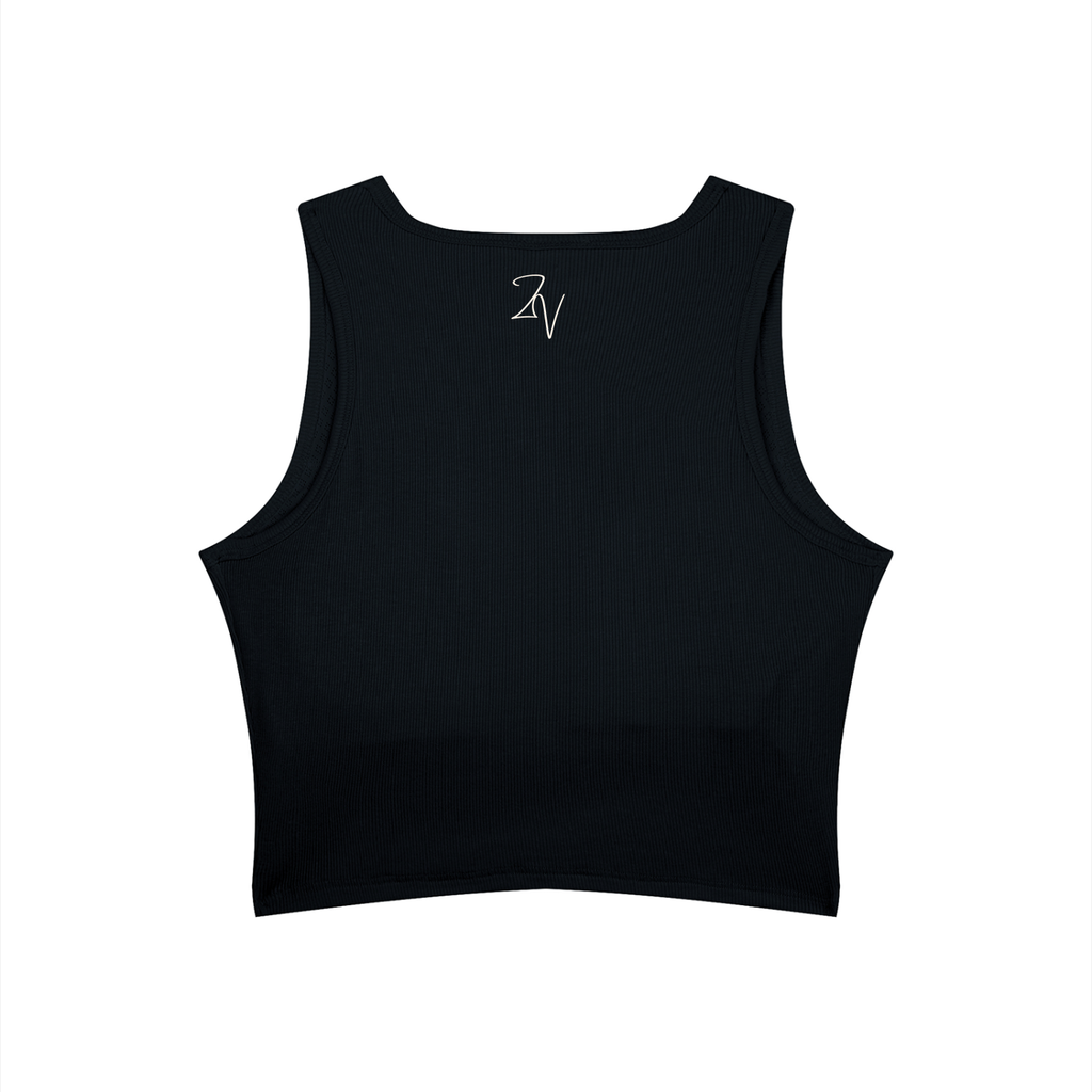 Women's Hollow-Out Crop Tank Top | Soft Modal Sleeveless Crop Top