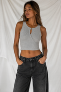 Women's Hollow-Out Crop Tank Top | Soft Modal Sleeveless Crop Top