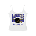 Baltimore Low Back Tank Top – Women’s Football Game Day Shirt, Backless Tailgate Top