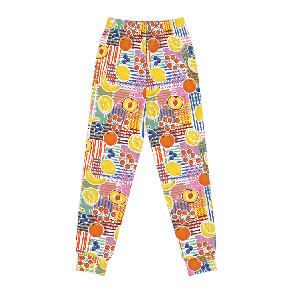Youth Fruit Pattern Joggers — Colorful Kids Sweatpants