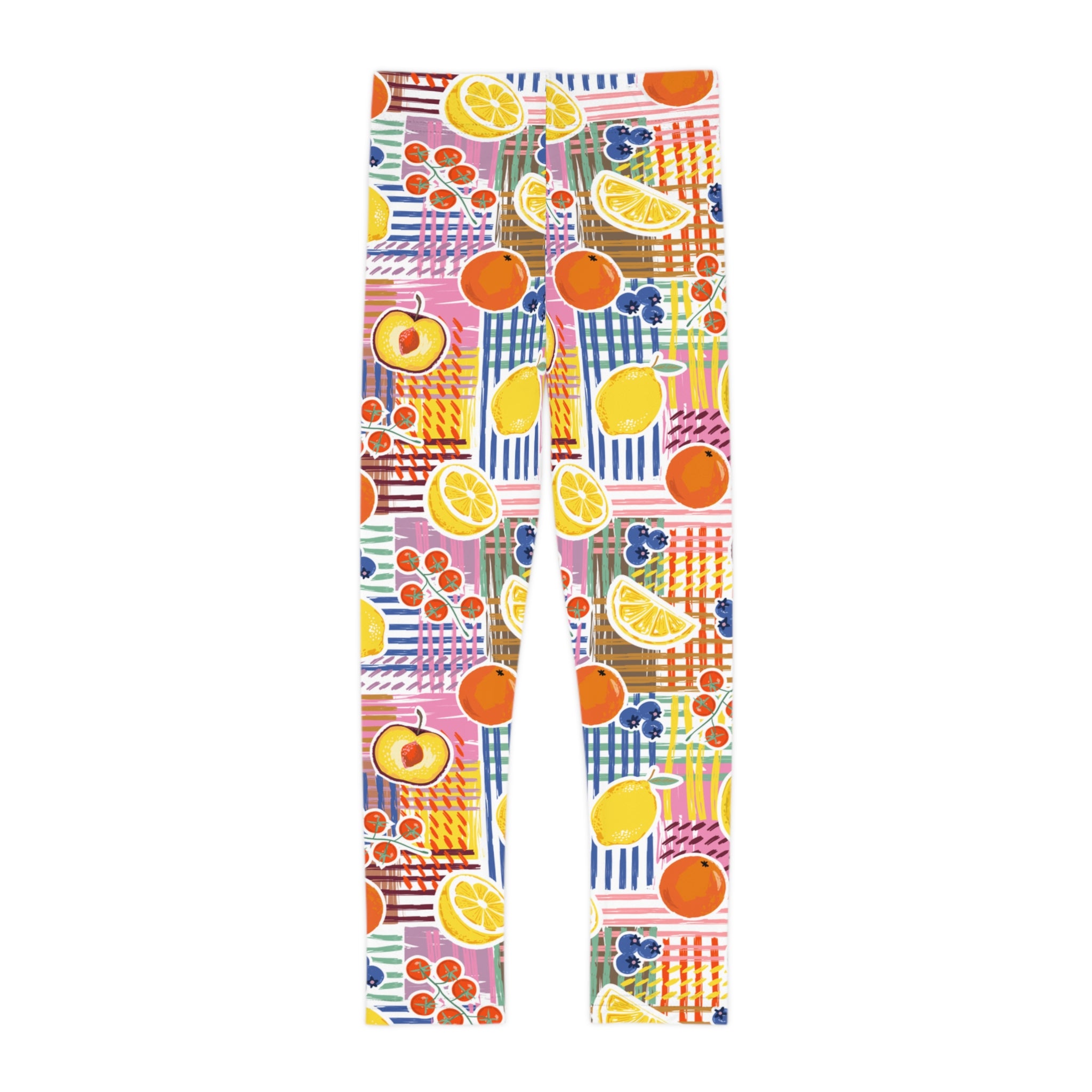 Kids Fruit Pattern Leggings – Colorful Citrus & Berries
