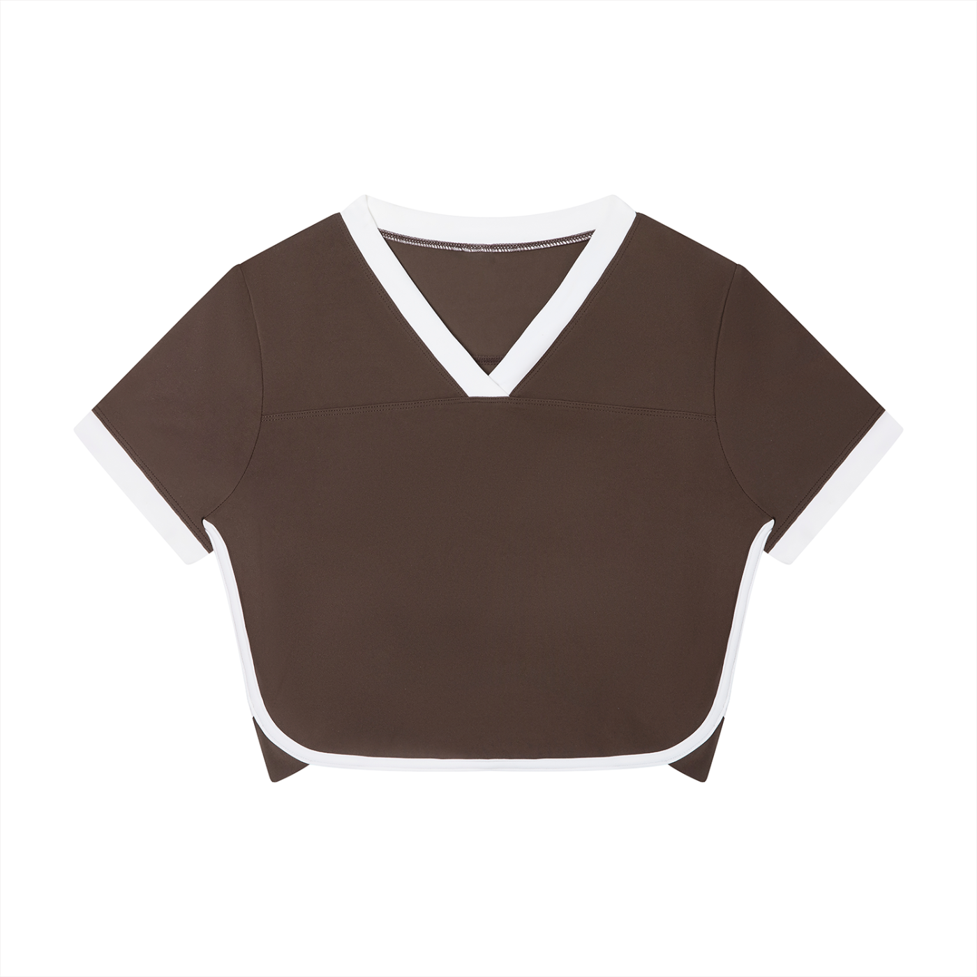 Women's Color Block Performance Crop T-Shirt | Athletic Workout Activewear Top