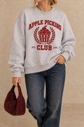 Apple Picking Club Sweatshirt – Vintage Fall Graphic Fleece Crewneck