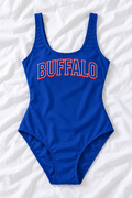Buffalo Football One-Piece Swimsuit – Women’s Game Day Swimwear