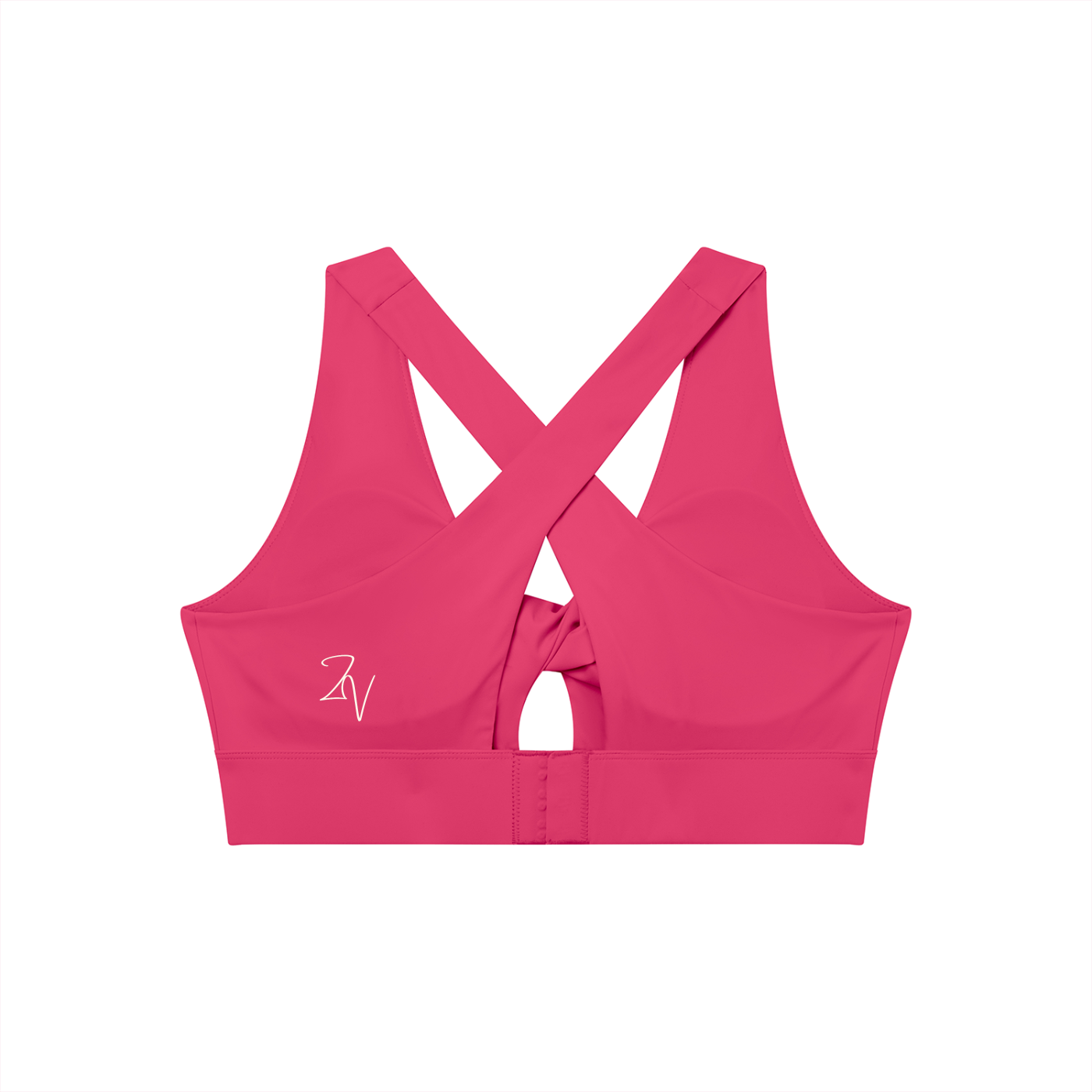 Women's Twist Front V-Neck Sports Bra | Built-In Padded Athletic Workout Bra