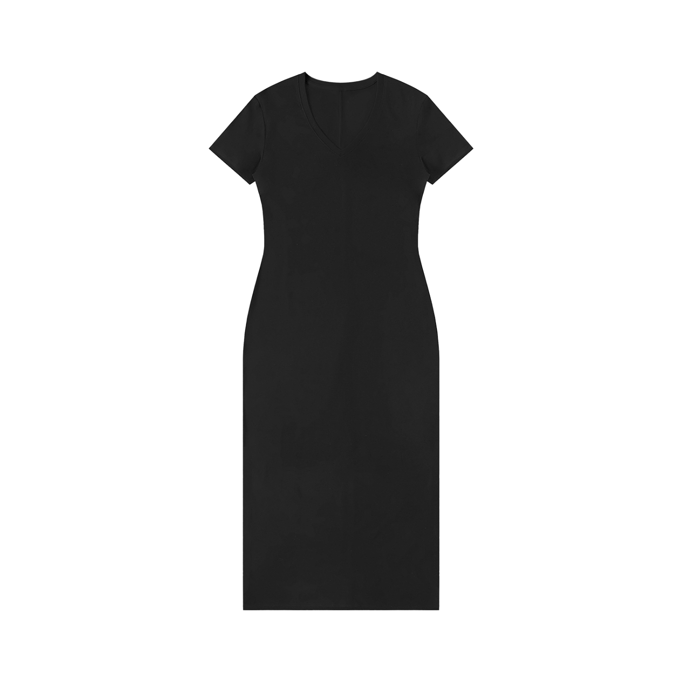 Women's V-Neck Short Sleeve Maxi Dress | Fitted Casual Maxi Dress