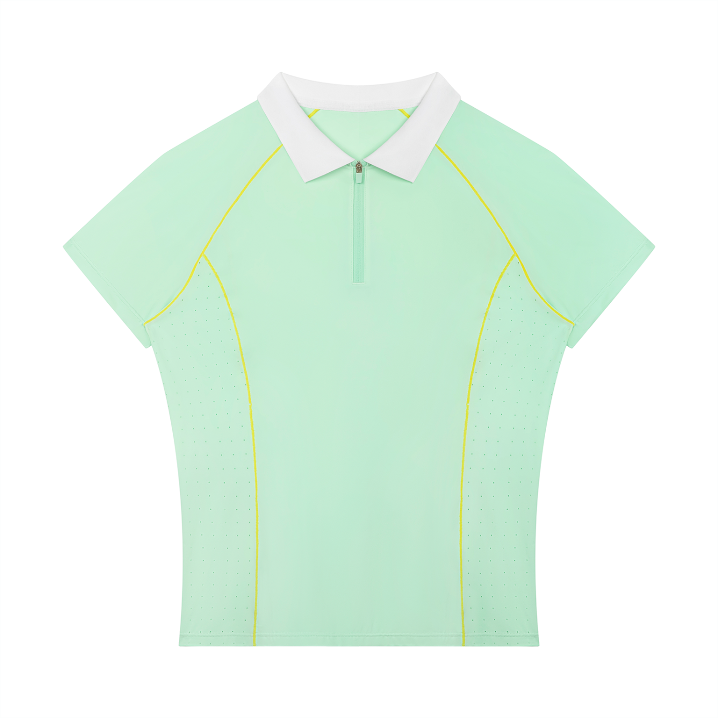 Women's Slim Fit Quarter-Zip Polo Shirt | Athletic Performance Golf Top