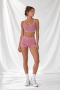 Topstitched Sports Bra with Built-In Padding | Women's Supportive Workout Bra