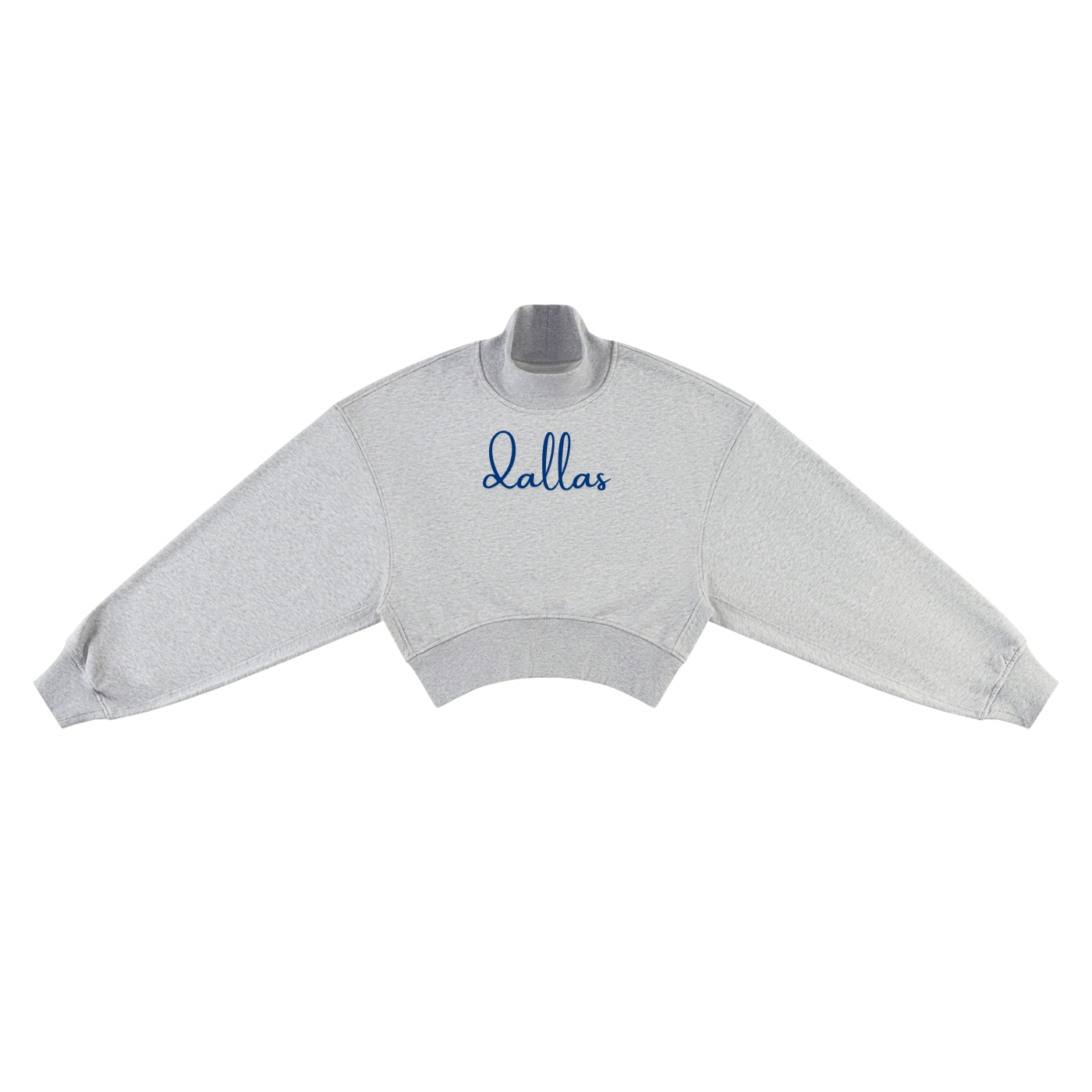 Dallas Football Mock Neck Crop Sweater