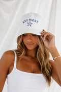 Key West Embroidered 5-Panel Cap | Adjustable Mid-Profile Snapback Hat