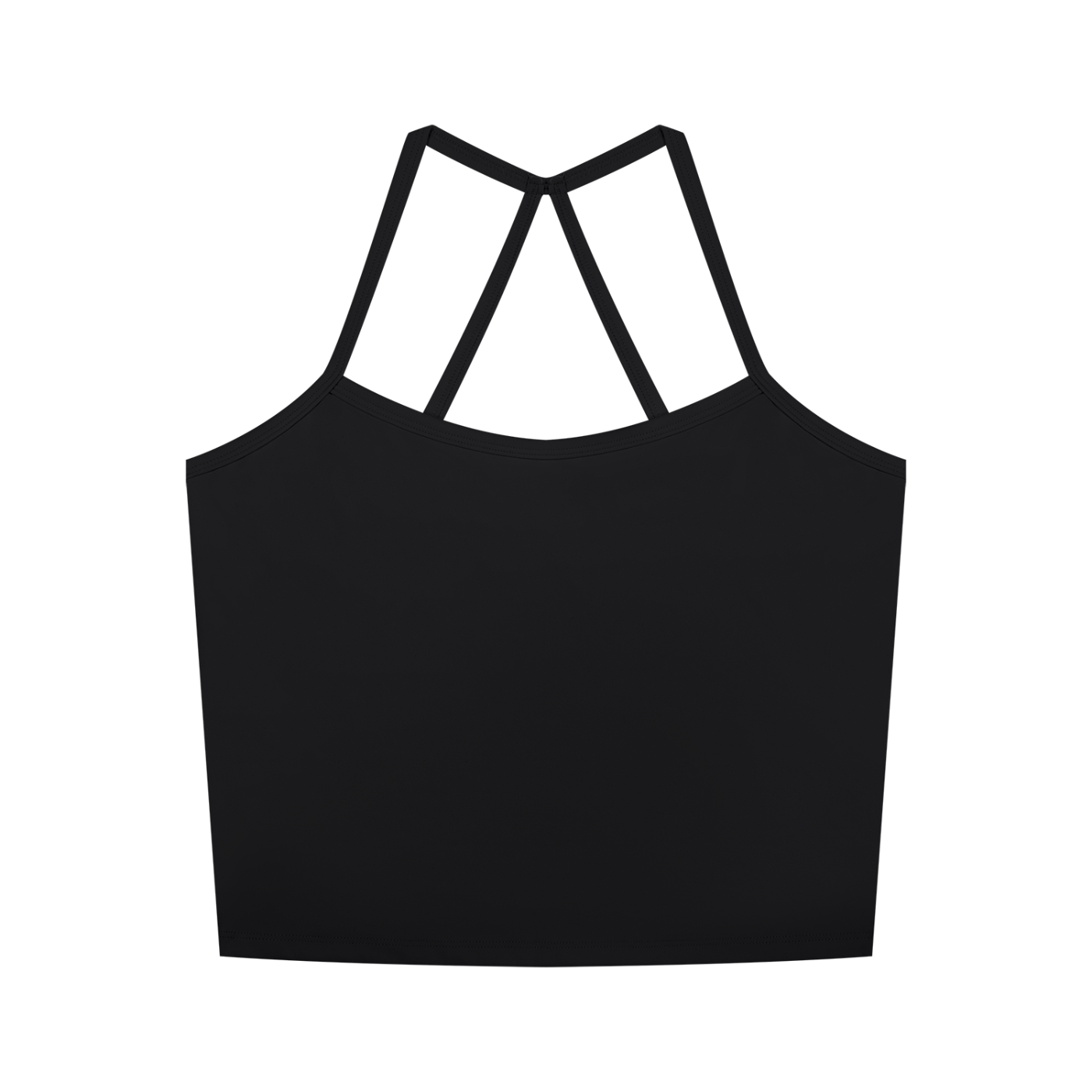 Women's Cross Back Active Crop Tank | Built-In Padded Workout Top