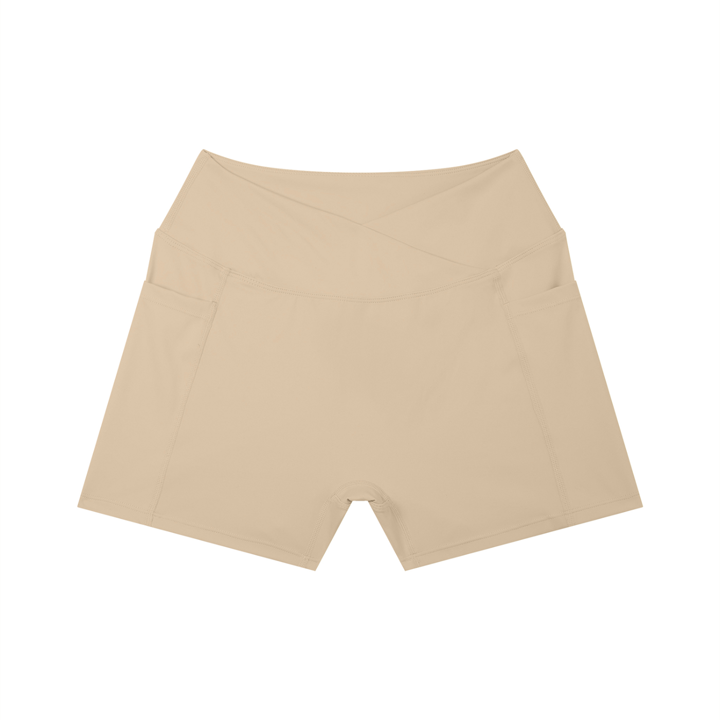 Women's High Rise Pocket Biker Shorts | Athletic Performance Workout Shorts