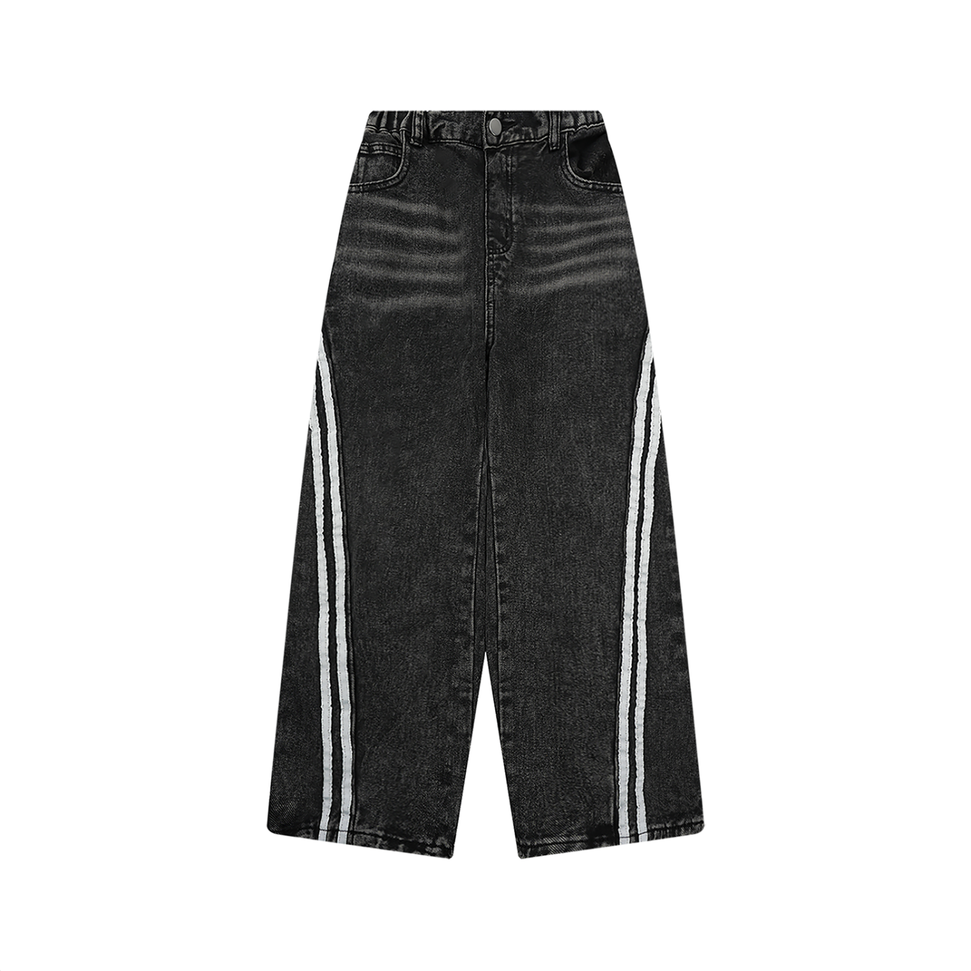 Kids Vintage Wash Side Stripe Jeans | Relaxed Denim Pants