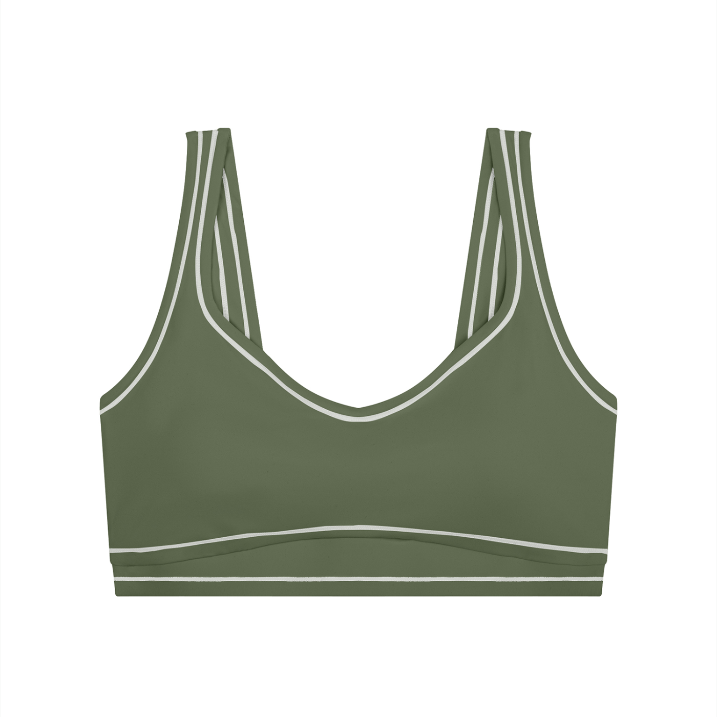 Topstitched Sports Bra with Built-In Padding | Women's Supportive Workout Bra