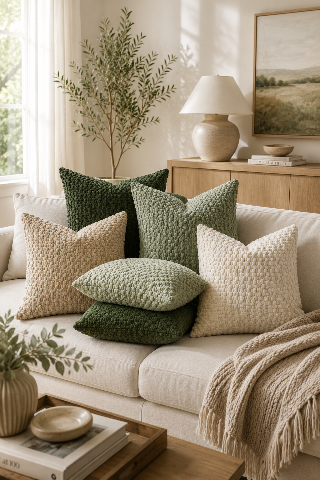 Textured Corduroy Throw Pillow Cover