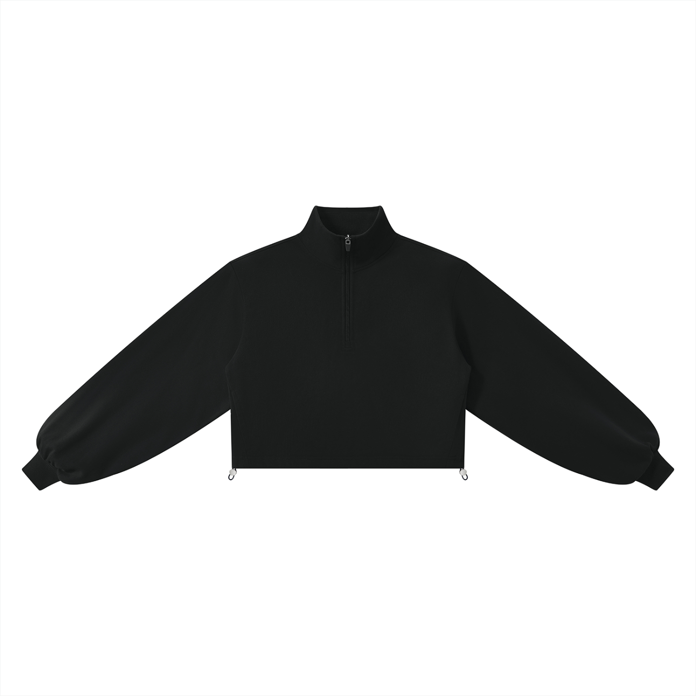 Women's Mock-Neck Quarter-Zip Sweatshirt | Casual Oversized Pullover