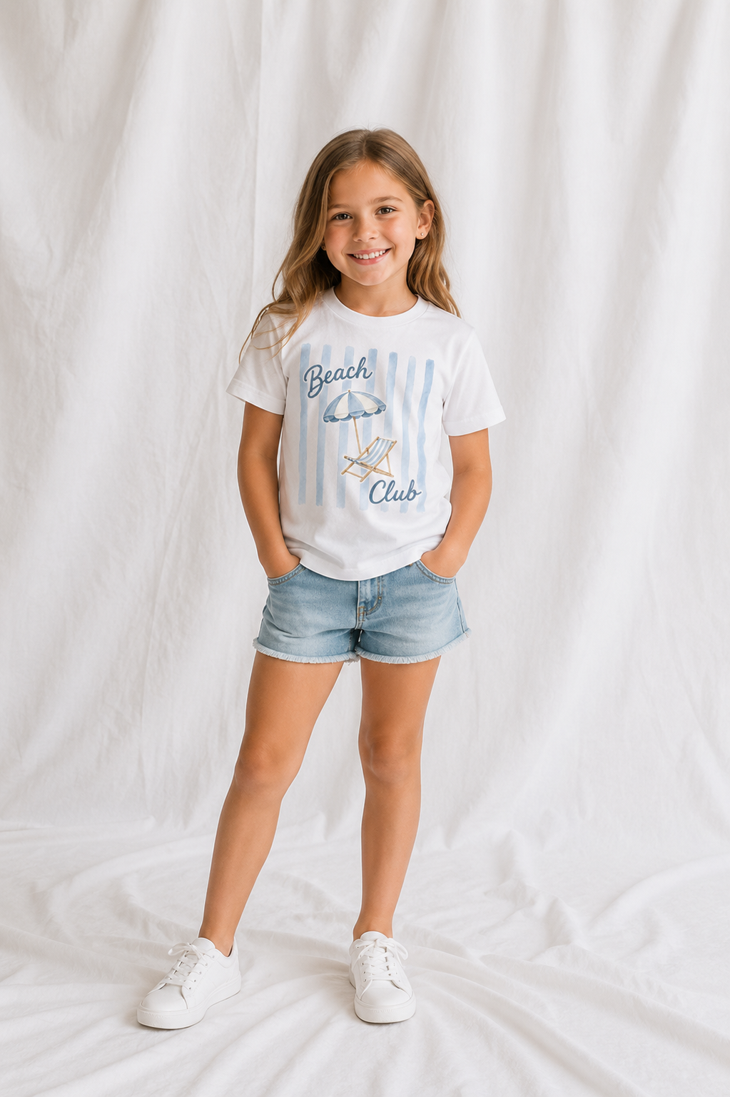 Beach Club Kids Cotton Tee | Cute Coastal Graphic T-Shirt for Toddlers & Youth