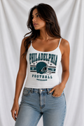 Philadelphia Low Back Tank Top – Women’s Football Game Day Shirt, Backless Tailgate Top