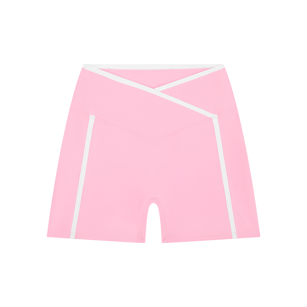 Women's High Rise Color Block Biker Shorts | Athletic Workout Shorts