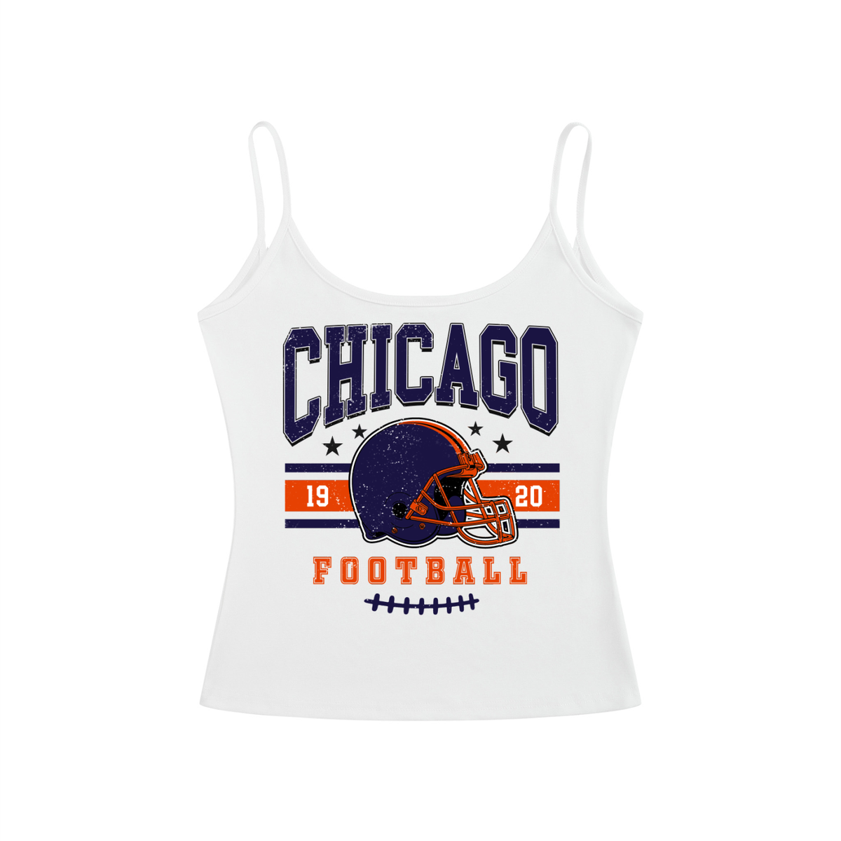 Chicago Open Back Tank Top – Women’s Football Game Day Shirt, Backless Tailgate Top