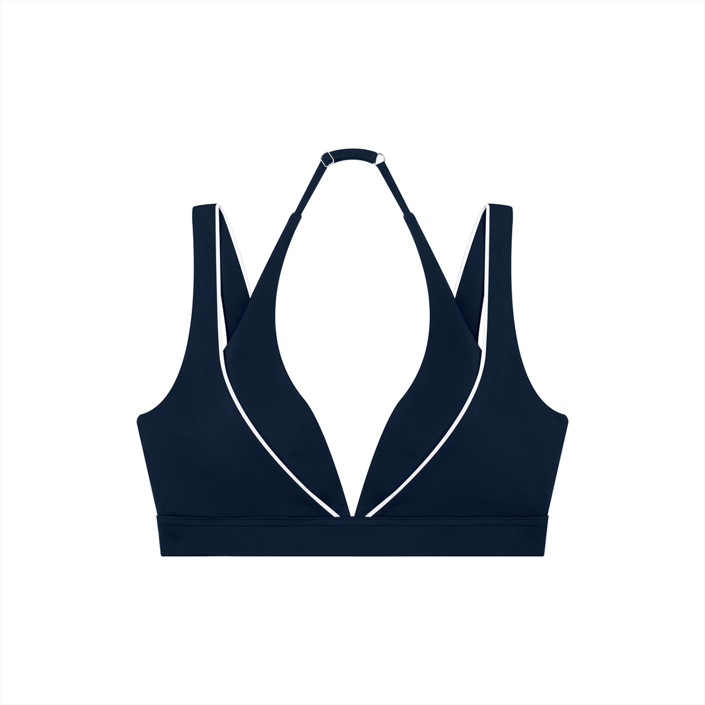 Women's Halter Neck Double Layer Sports Bra | Built-In Padded Athletic Workout Bra