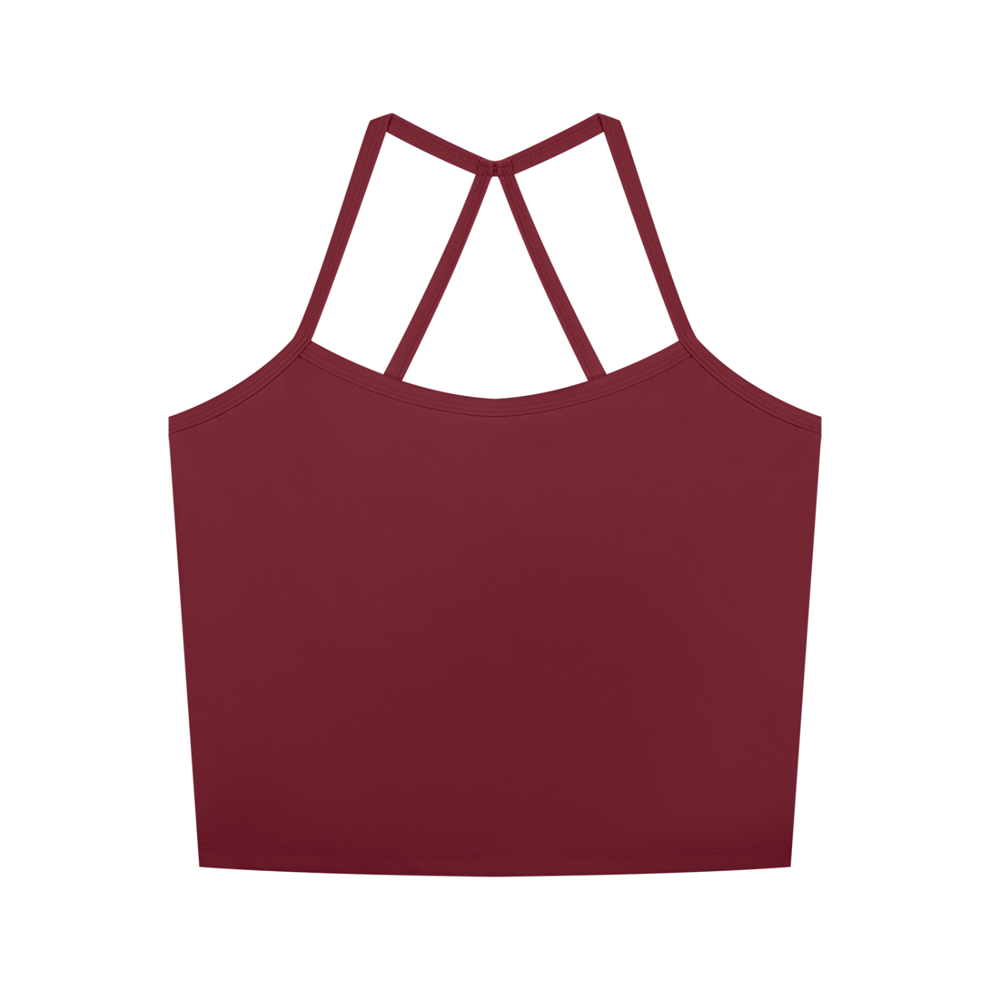 Women's Cross Back Active Crop Tank | Built-In Padded Workout Top