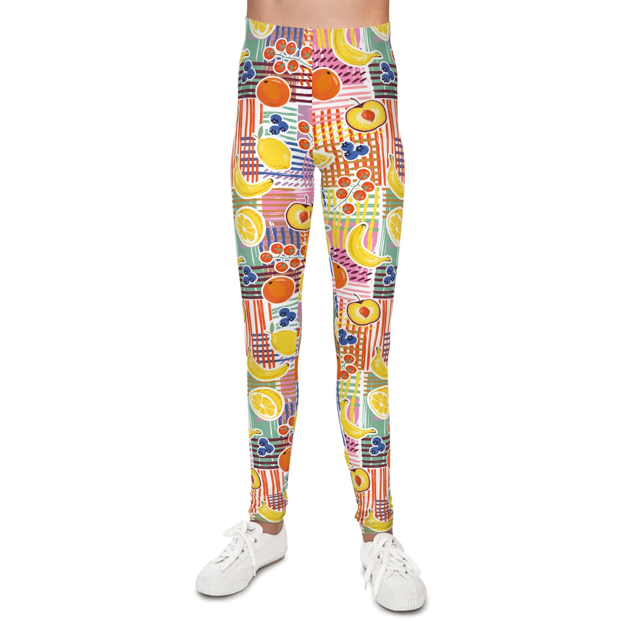 Youth Fruit Patch Leggings — Colorful Kids Leggings