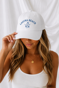 Laguna Beach Embroidered 5-Panel Cap | Adjustable Mid-Profile Snapback Hat