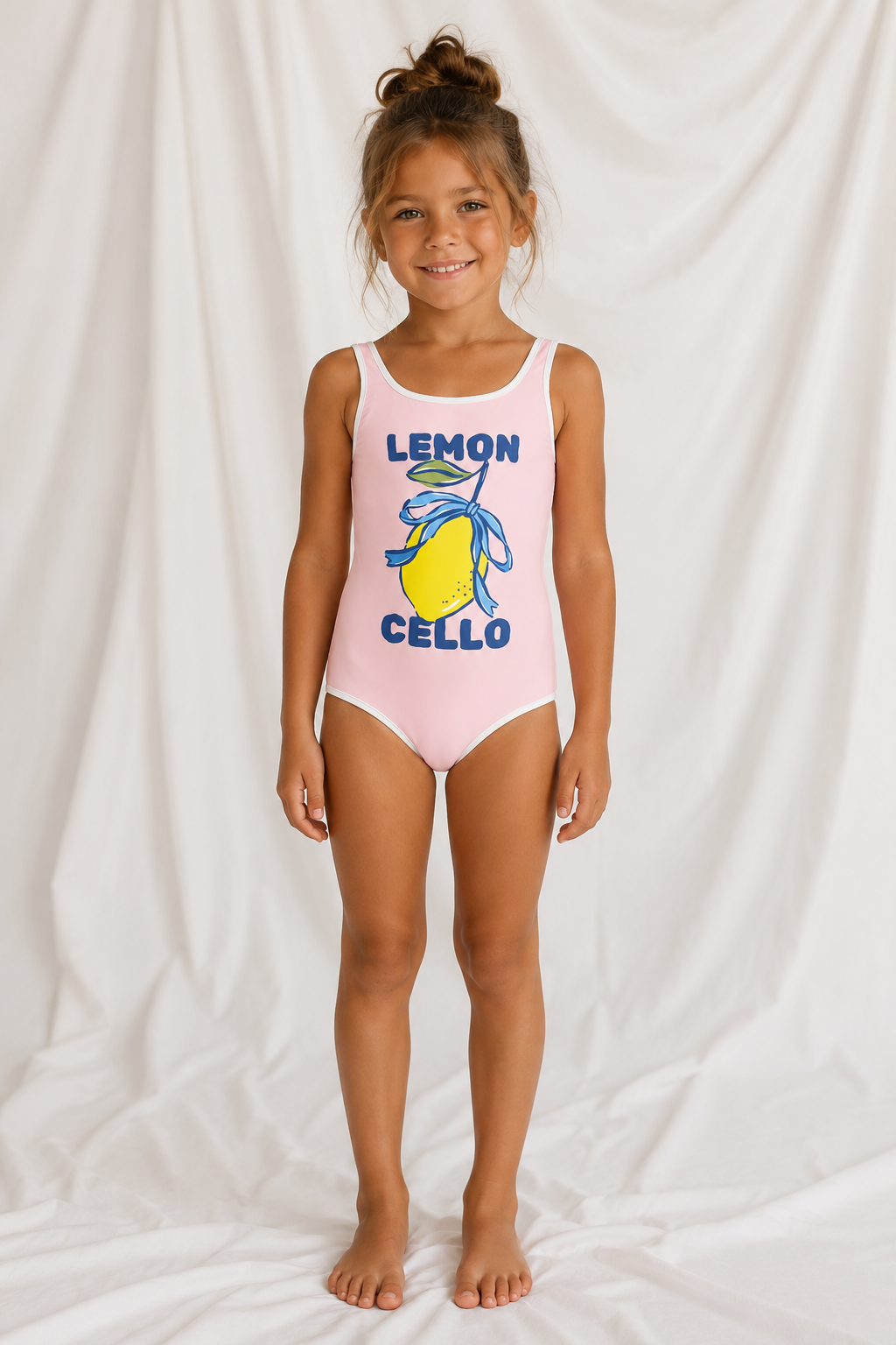 Little Kids Limoncello One Piece Swimsuit | Italian Summer Citrus Bathing Suit