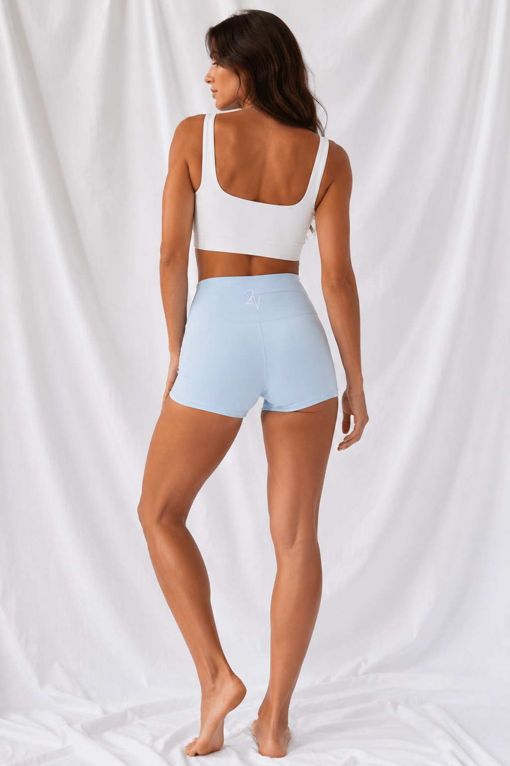 Women's High-Waist Color Block Stripe Athletic Shorts | Performance Workout Shorts