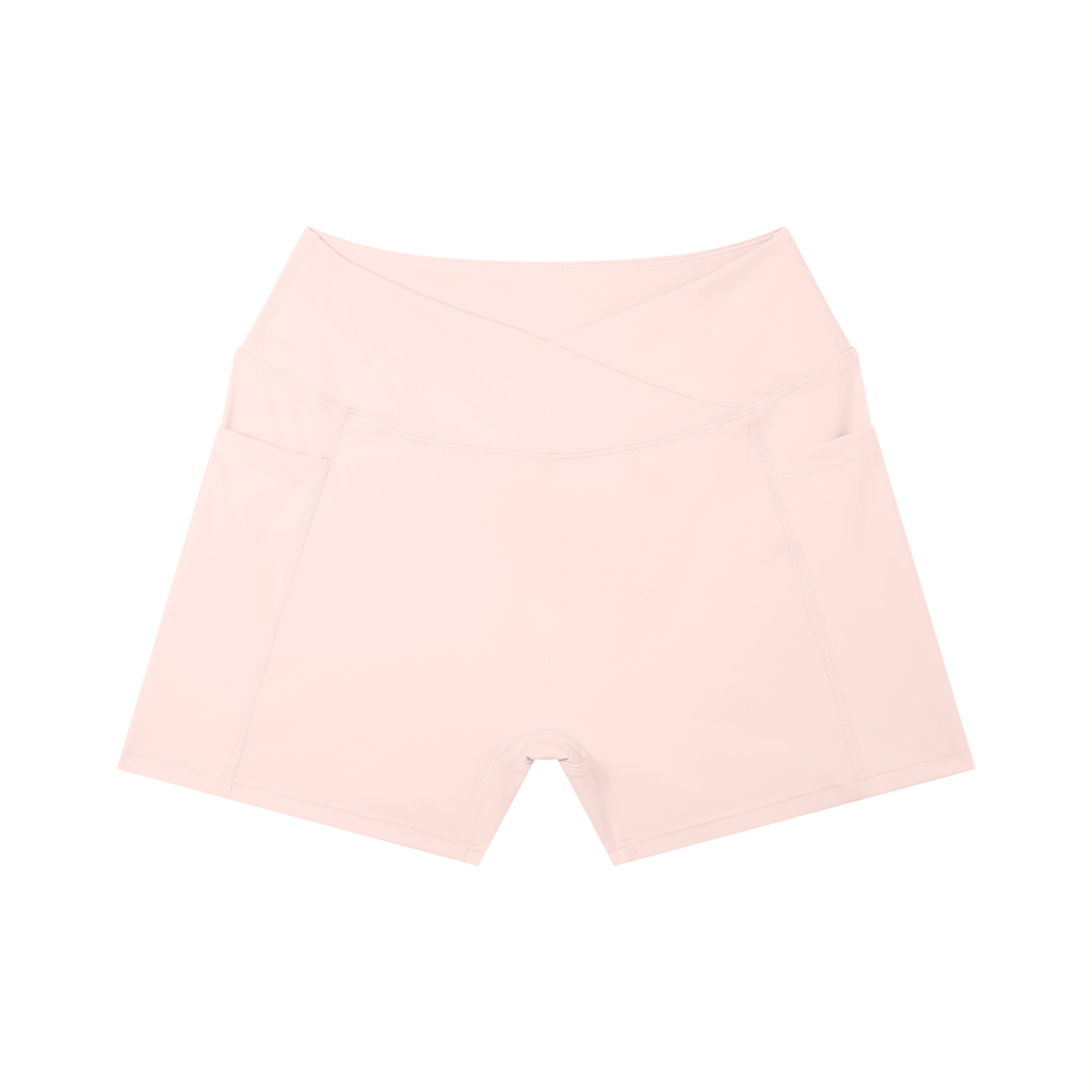 Women's High Rise Pocket Biker Shorts | Athletic Performance Workout Shorts