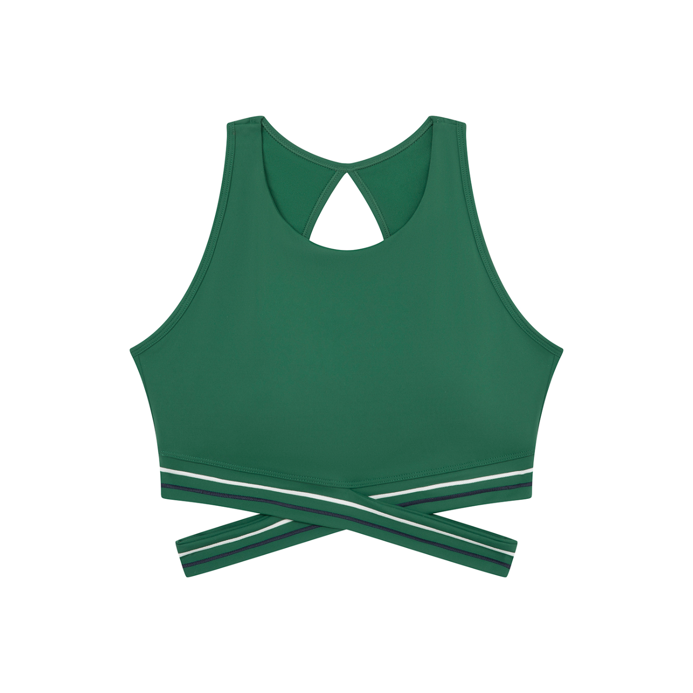 Women's Criss-Cross Band Sports Bra | Built-In Padded Tennis & Workout Bra