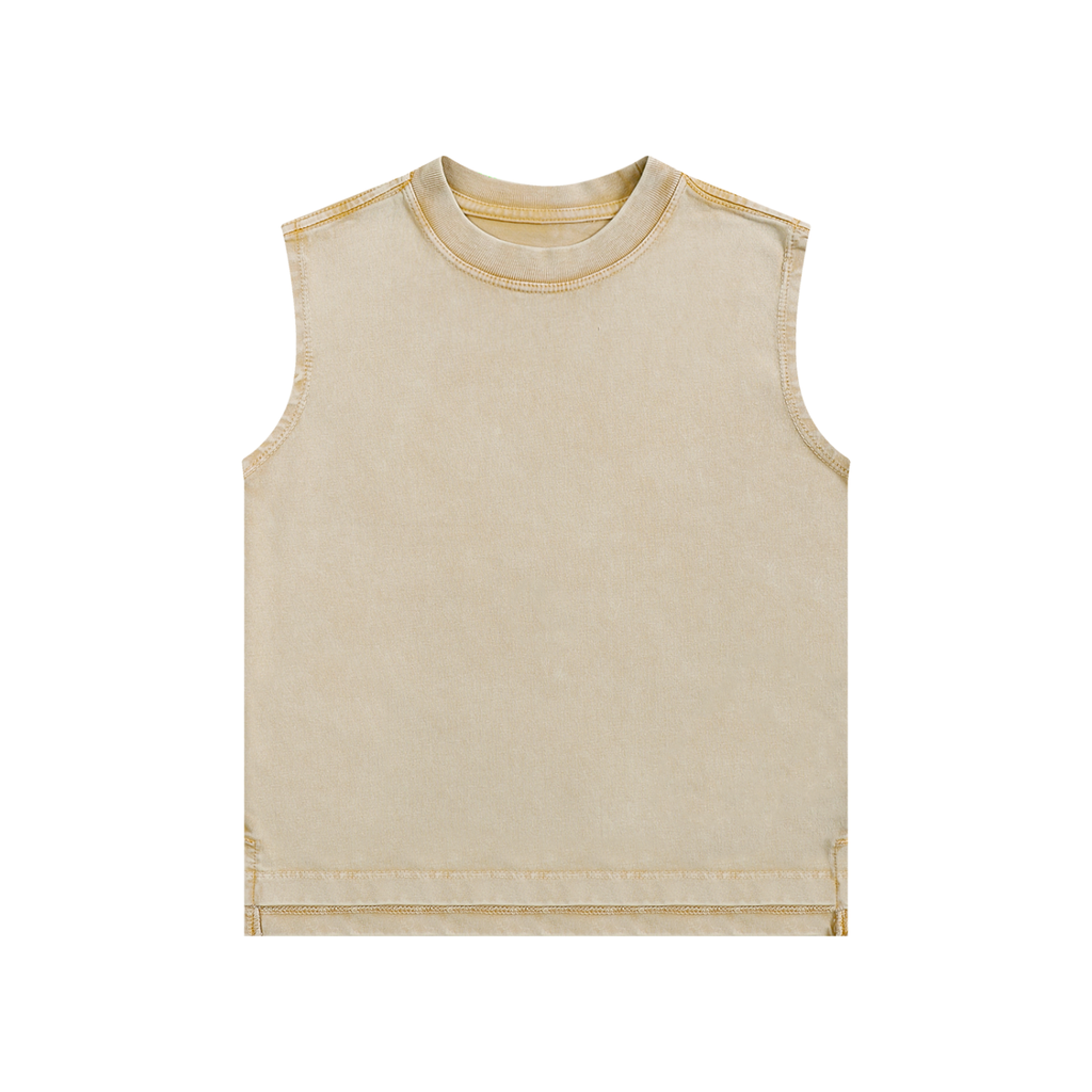 Snow Washed Kids Tank Top | Vintage Cotton Sleeveless Shirt