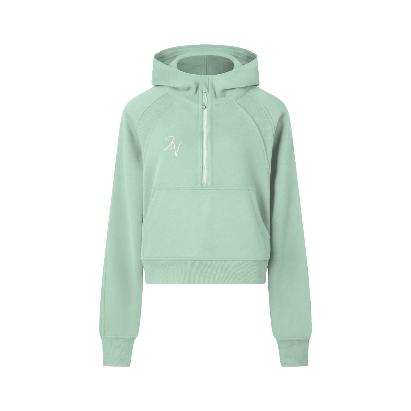 Women's Cropped Half-Zip Hoodie | Lightweight Athletic Pullover Sweatshirt