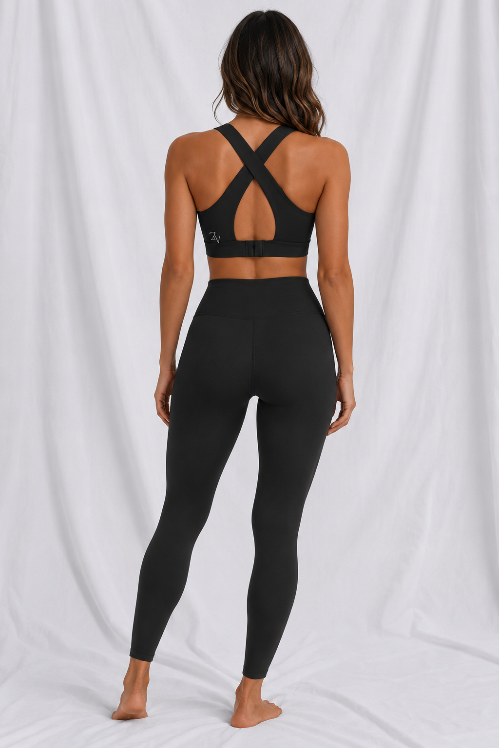 Women's Twist Front V-Neck Sports Bra | Built-In Padded Athletic Workout Bra