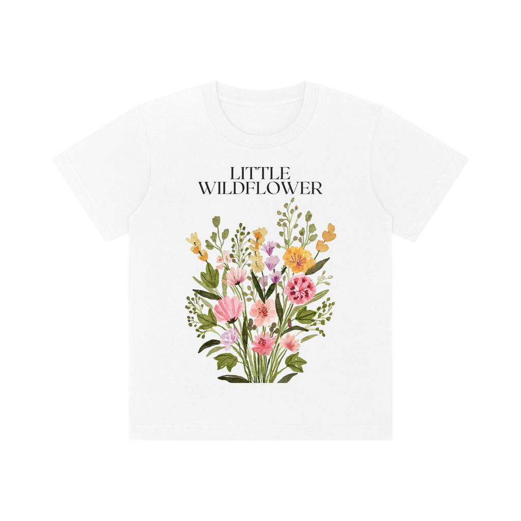 Little Wildflower Kids Tee | Soft 100% Cotton Graphic T-Shirt