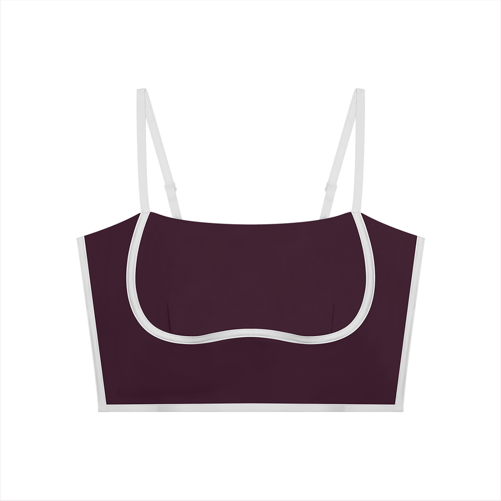 Women's Color Block Adjustable Sports Bra | Built-In Padded Athletic Workout Bra