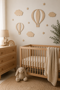 Wooden Hot Air Balloon, Cloud & Star Wall Décor Set