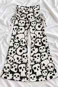 Skull Print Wide Leg Pants – Halloween Spooky Women’s Pants