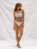 Mentally Elsewhere Striped Bandeau Bikini Set – Beach Swimsuit