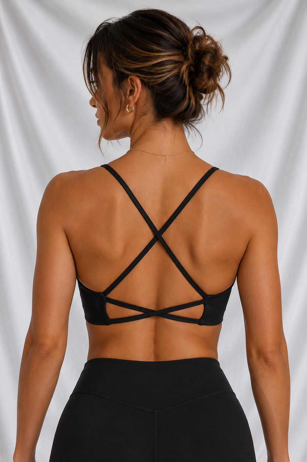 Women's Cross Back Sports Bra | Built-In Padded Athletic Workout Bra