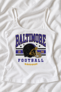 Baltimore Low Back Tank Top – Women’s Football Game Day Shirt, Backless Tailgate Top