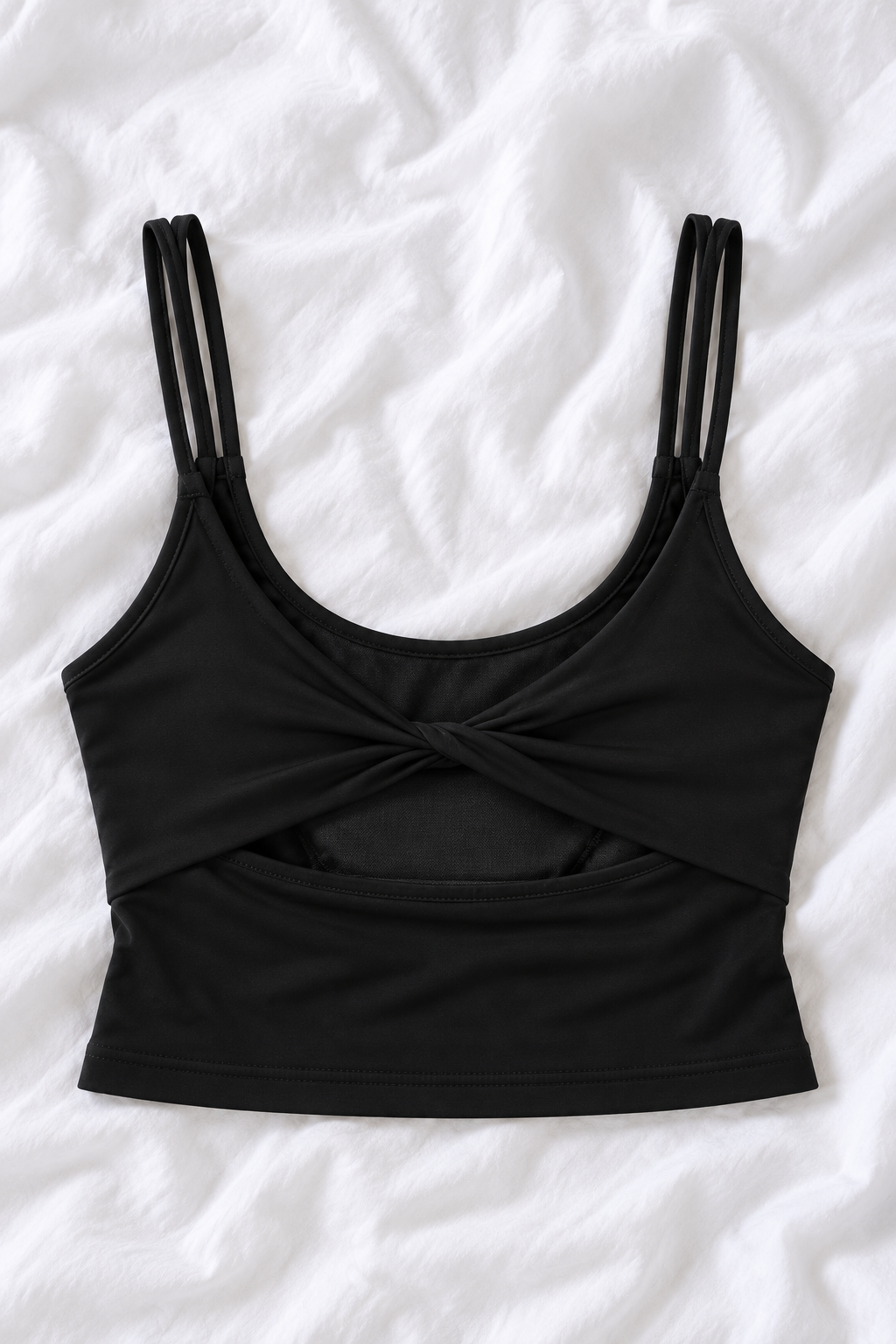 Atlanta Football Double-Strap Twist-Back Crop Tank – Women’s Game Day Top